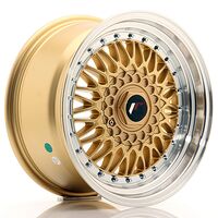 Japan Racing Wheels JR9 8x16 4x100/108 CB74.1 Gold w/Machined Lip