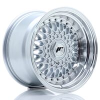 Japan Racing Wheels JR9 9x15 4x100/108 CB74.1 Silver w/Machined Lip+Silver Rivets