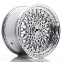 Japan Racing Wheels JR9 9x16 4x100/108 CB74.1 Silver w/Machined Lip+Silver Rivets