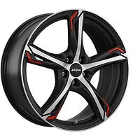 Ronal RONAL R62 Red JET BLACK MATT FRONT CUT 7,5x17 5/100 ET42 CB68,0 60°