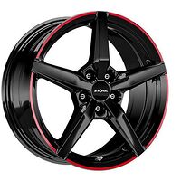 Ronal RONAL R69 MCR JET BLACK RED RIM 7,5x17 5/100 ET48 CB68,0