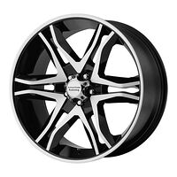 Statusfälgar AR893 Gloss Black Machined 8x17 6/139,7 ET0 CB106,2 60°