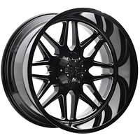 Statusfälgar D59 Glossblack milled 12x22 5/127/139,7 ET-44 CB78,1 60°