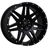 Statusfälgar D62 Flatblack milled rivets 9x18 6/114,3 ET25 CB66,1 60°