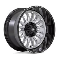 Fuel D798 ARC SILVER BRUSHED FACE W/ MILLED BLACK LIP 12x22 8/165,1 ET-44 CB125,1 60°
