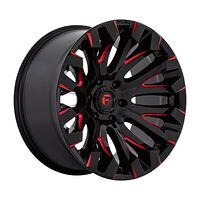 Statusfälgar D829 QUAKE GLOSS BLACK MILLED RED TINT 10x20 8/170 ET-18 CB125,1 60°