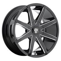 Statusfälgar DC109 GLOSS BLACK MILLED 8,5x20 5/108/114,3 ET35 CB72,6 60°