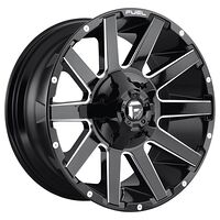 Fuel FC615 GLOSS BLACK MILLED 10x20 6/135/139,7 ET-19 CB106,1 60°
