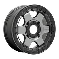 Fuel FV923 Matte Gun Metal With Black Ring 6x15 4/137 ET38 CB110,2 60°