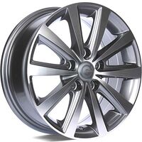 Statusfälgar Madrid Anthracite Front Polished 6x15 5/100 ET38 CB57,1 60°