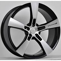 Statusfälgar P28 Black machined face 10x22 5/130 ET45 CB71,6 60°