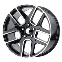 Statusfälgar PR192 Gloss Black Machined 10x22 6/139,7 ET25 CB78,1 60°
