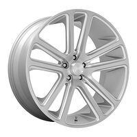 DUB S257 FLEX GLOSS SILVER BRUSHED FACE 10x26 5/127 ET10 CB78,0 60°