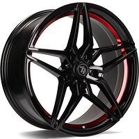 Statusfälgar SV-A Black glossy red inner lip 8x18 5/112 ET35 CB66,6 60°