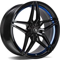 Statusfälgar SV-A Black glossy blue inner lip 7,5x17 5/108 ET42 CB67,1 60°