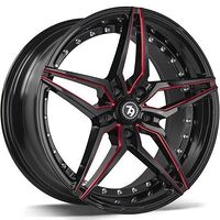 Statusfälgar SV-AR Black glossy milled red 9,5x19 5/112 ET38 CB66,6 60°