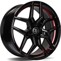 Statusfälgar SV-B Black glossy red inner lip 8,5x19 5/112 ET35 CB66,6 60°