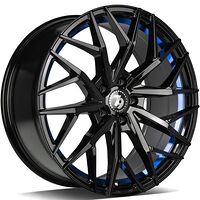 Statusfälgar SV-C Black glossy blue inner lip 8,5x19 5/112 ET30 CB66,6 60°