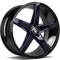 Statusfälgar SV-N black glossy milled blue 8,5x19 5/112 ET35 CB66,6 60°