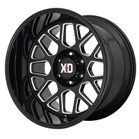 XD XD849 Gloss Black Milled 10x20 6/135 ET-18 CB87,1 60°