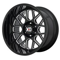 Statusfälgar XD849 Gloss Black Milled 9x20 8/165,1 ET18 CB125,5 60°